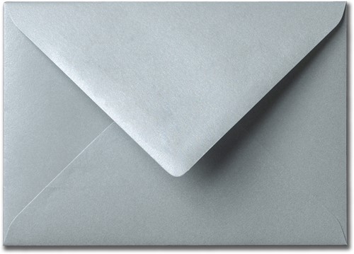 Enveloppe Metallique 11 x 15,6 cm silver pearl