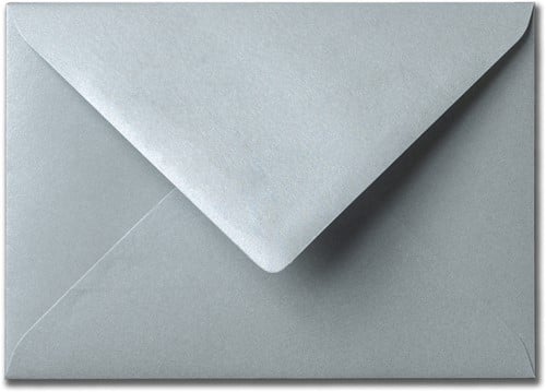 Envelop Metallic 12 x 18 cm silver pearl