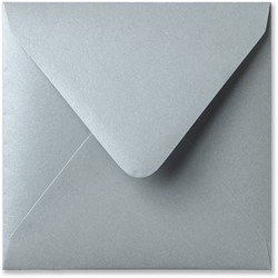 Enveloppe Metallique 14 x 14 cm silver pearl