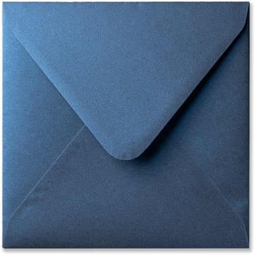 Envelop Metallic 16 x 16 cm midnight blue