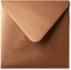 Enveloppe Metallique 14 x 14 cm bronze