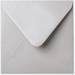 Enveloppe Metallique 14 x 14 cm platinum