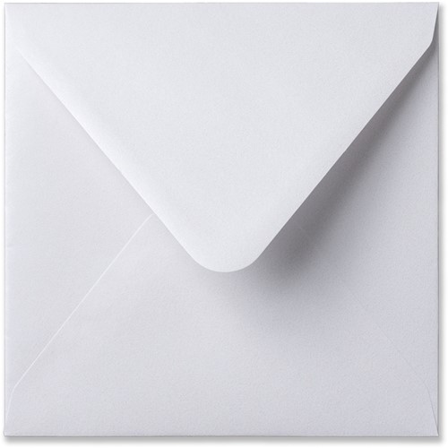 Envelop Metallic 14 x 14 cm extra white